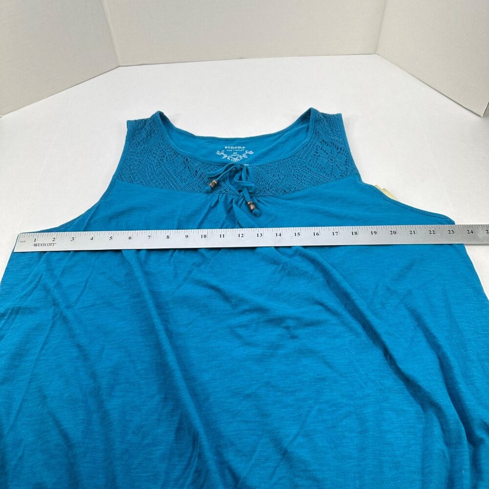 Sonoma Life + Style Women's Size 2X Top Tank Blue New With Tags - Picture 10 of 14